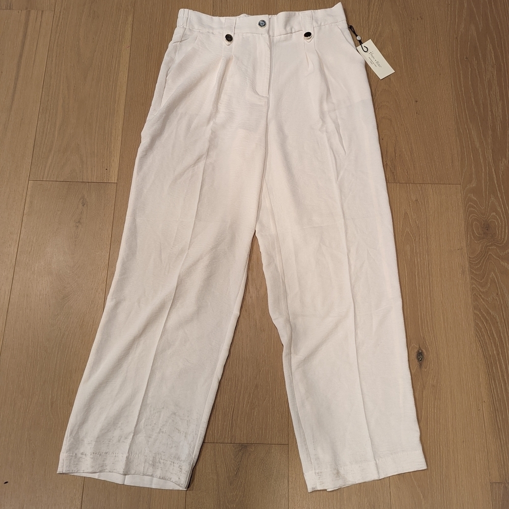 White Wide-Leg Pants